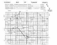 Highway Map of Towner County 1, Towner County 1959